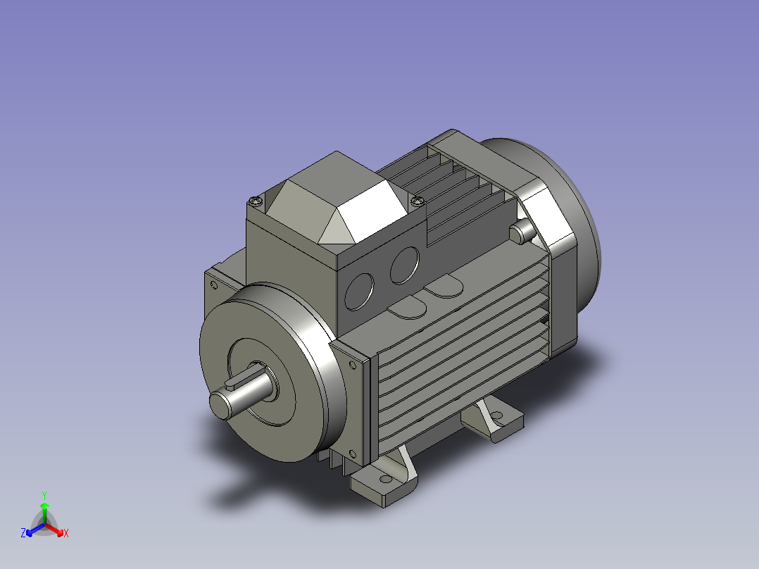 IMB3H56-90通用电机三相异步电动机SEW电机厂家YS-562-4-B3正等轴测图