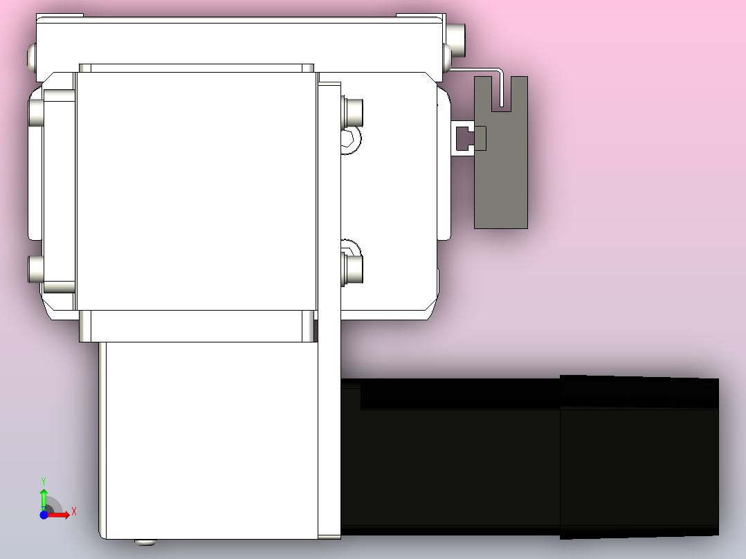 ECB10-1400-LD直线模组前视图