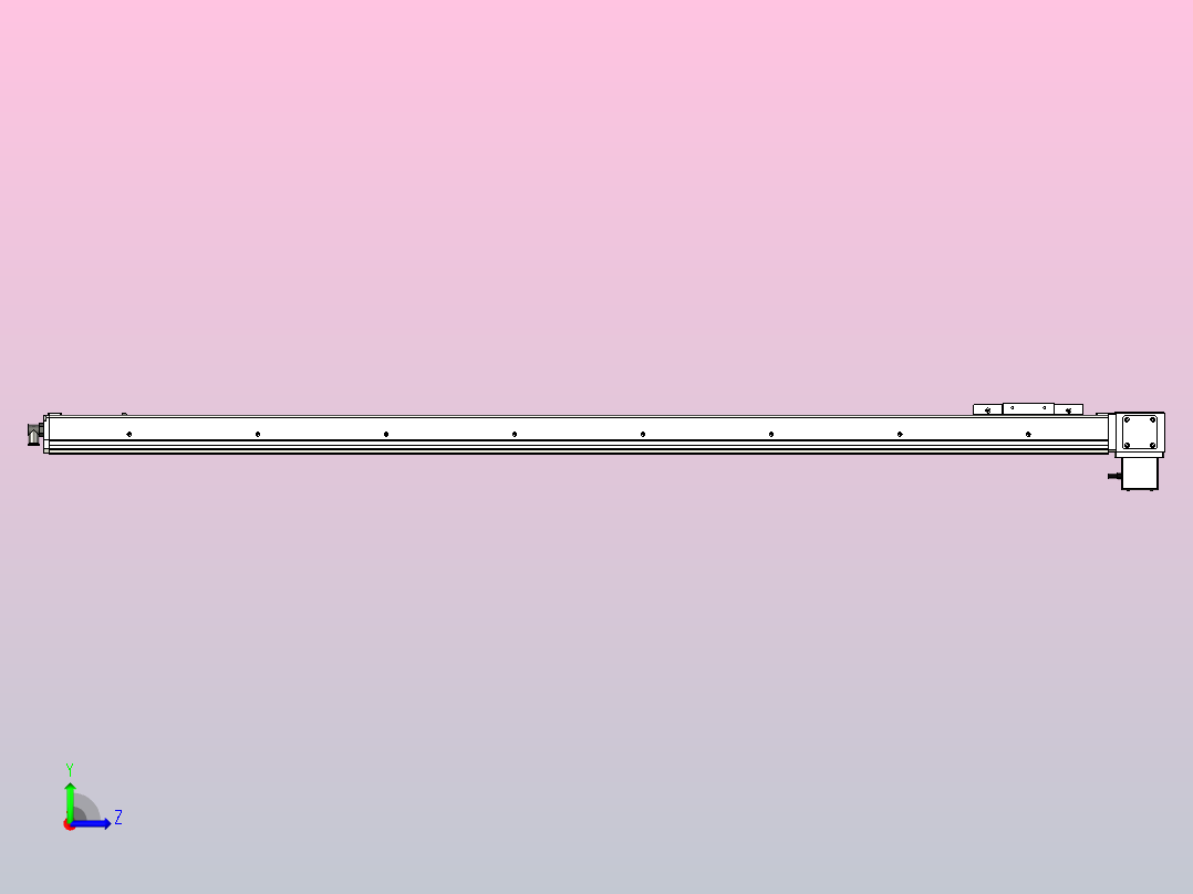 ECB10-1400-LD直线模组左视图