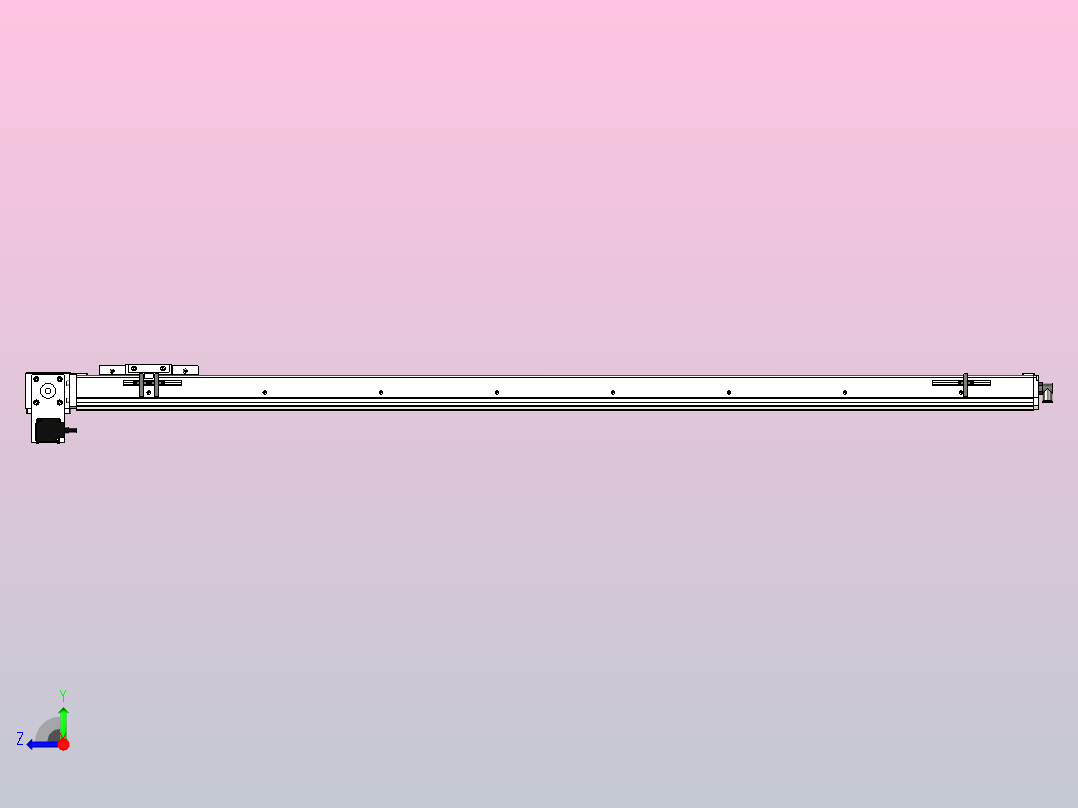 ECB10-1400-LD直线模组右视图