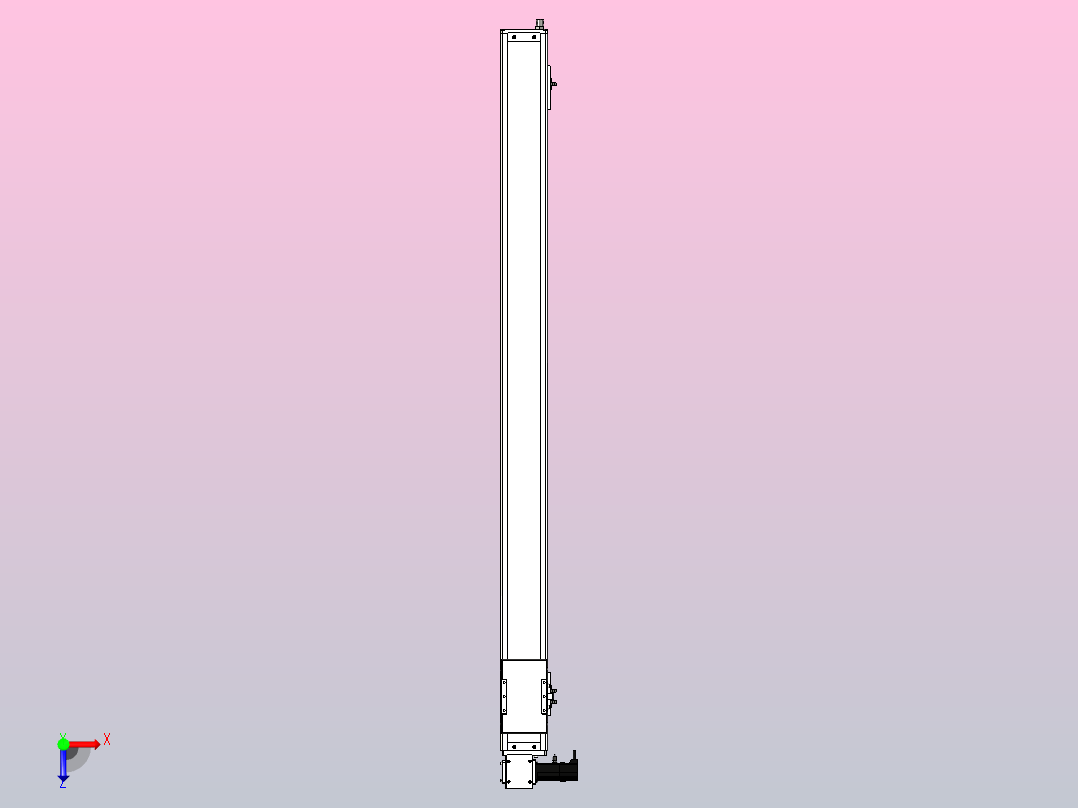 ECB10-1400-LD直线模组俯视图