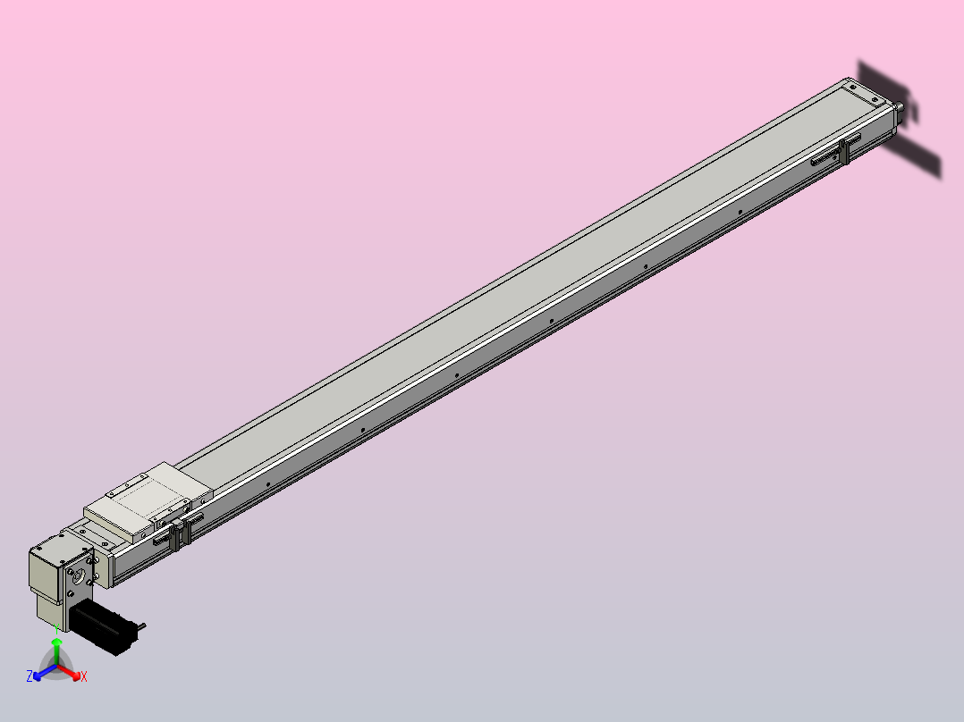 ECB10-1400-LD直线模组正等轴测图