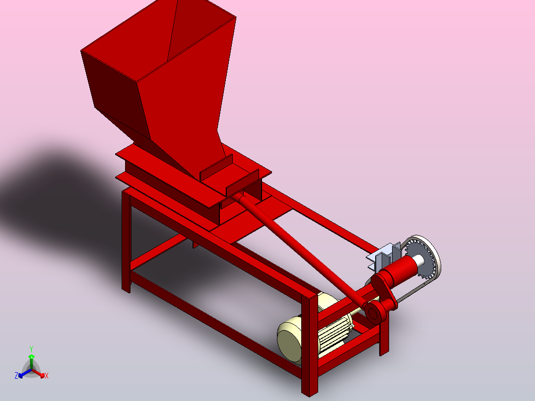 罐头挤压机零件装配图can-crusher-machine-1831-模型格式为 sw主视图