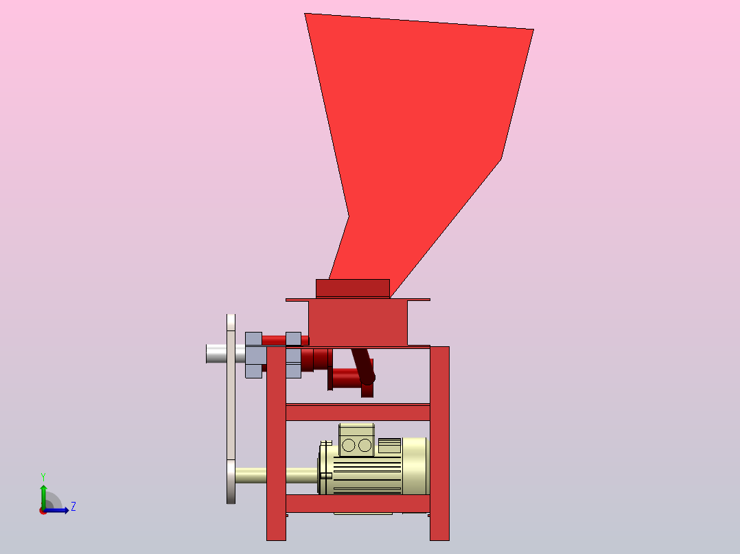 罐头挤压机零件装配图can-crusher-machine-1831-模型格式为 sw左视图