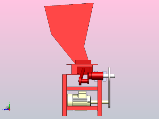 罐头挤压机零件装配图can-crusher-machine-1831-模型格式为 sw右视缩略图