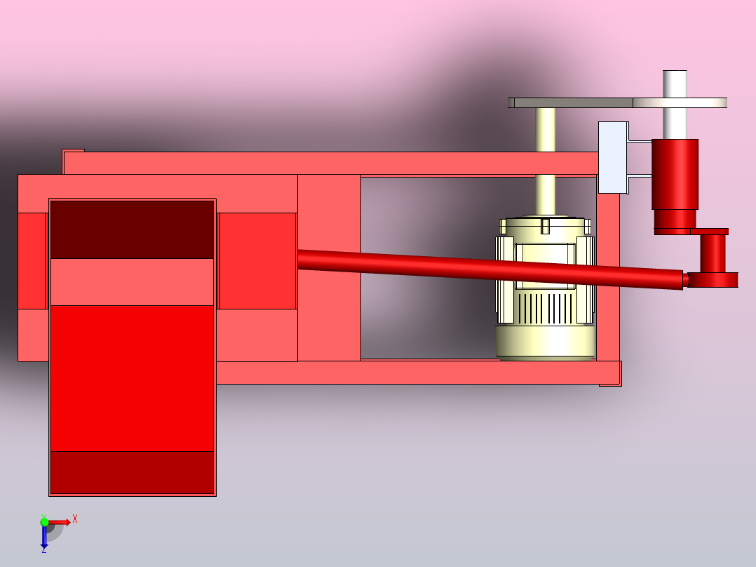 罐头挤压机零件装配图can-crusher-machine-1831-模型格式为 sw俯视图