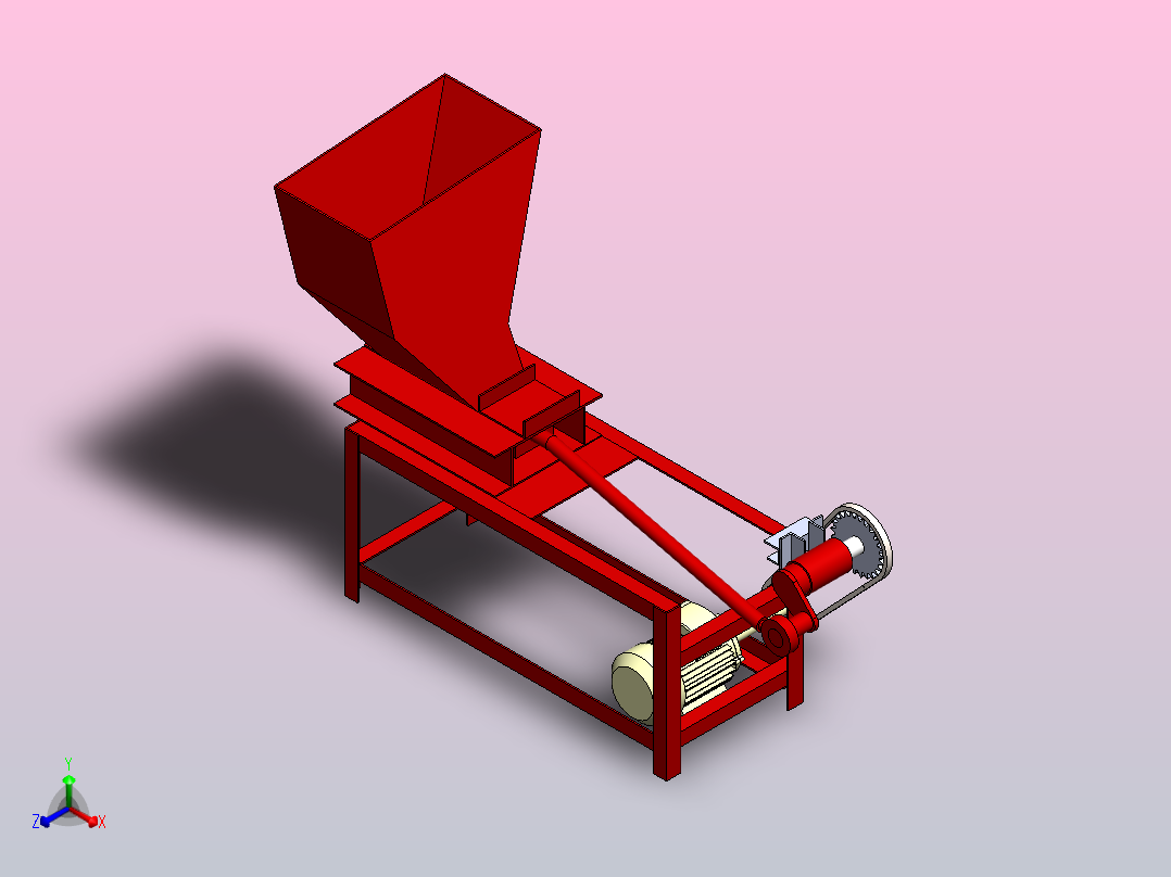 罐头挤压机零件装配图can-crusher-machine-1831-模型格式为 sw正等轴测图