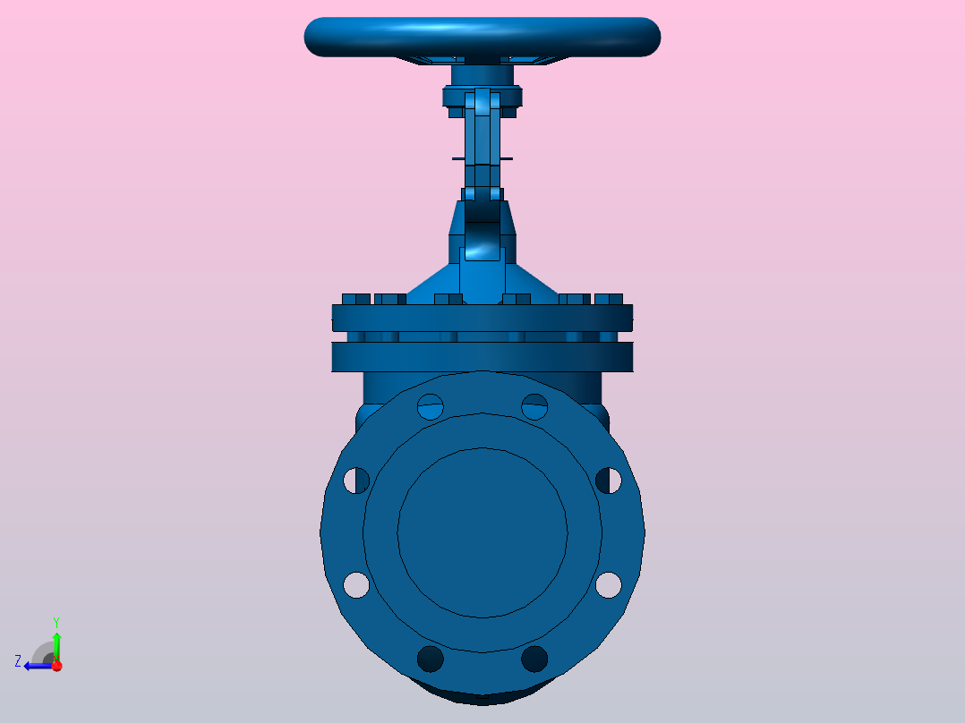 DN125波纹管截止阀右视图