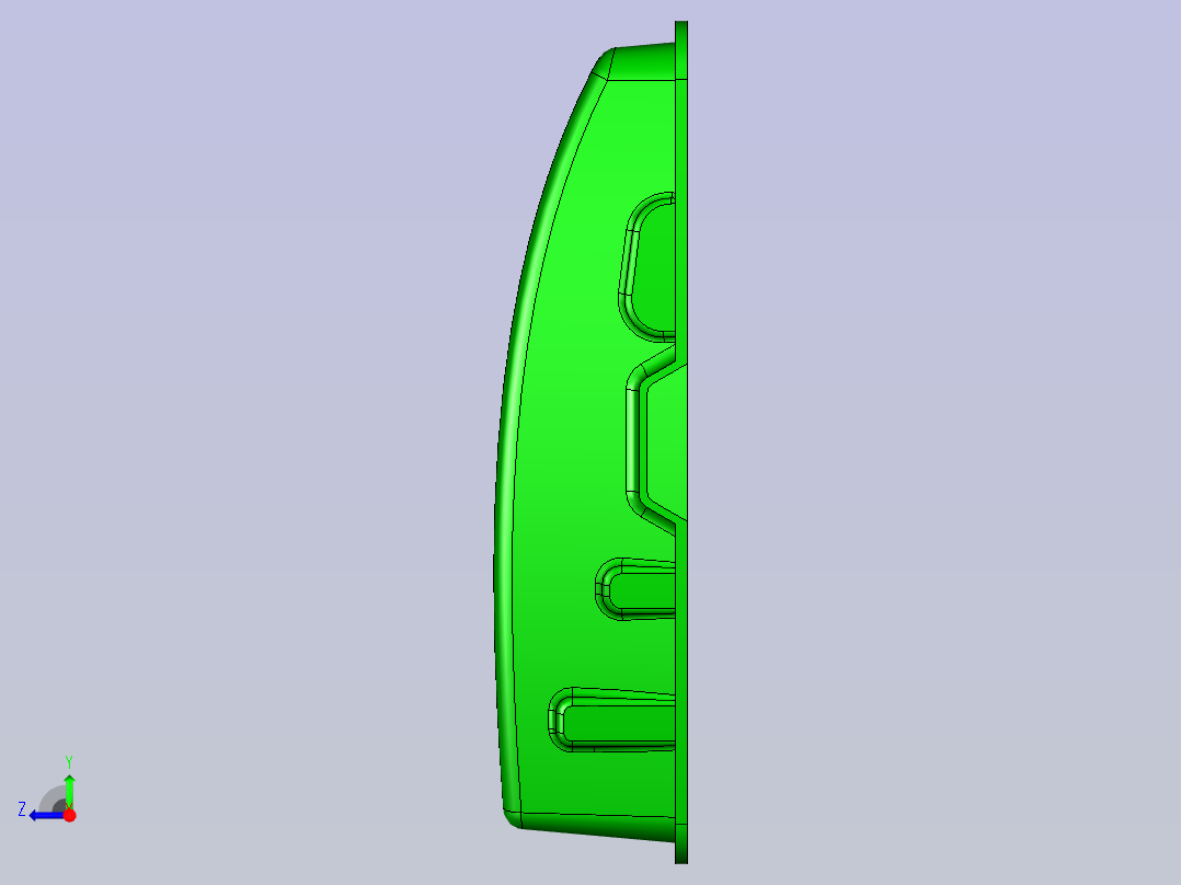 汽车灯罩注塑模具设计1673055右视图