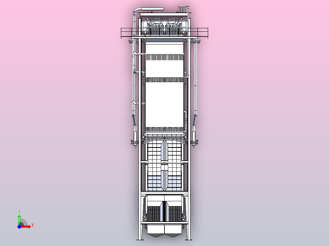 DV-75锅炉的经济器前视图