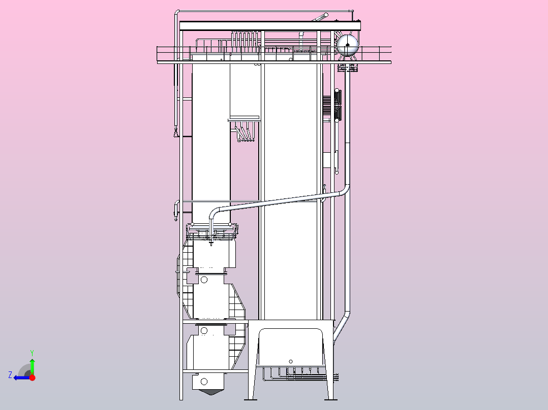 DV-75锅炉的经济器俯视图