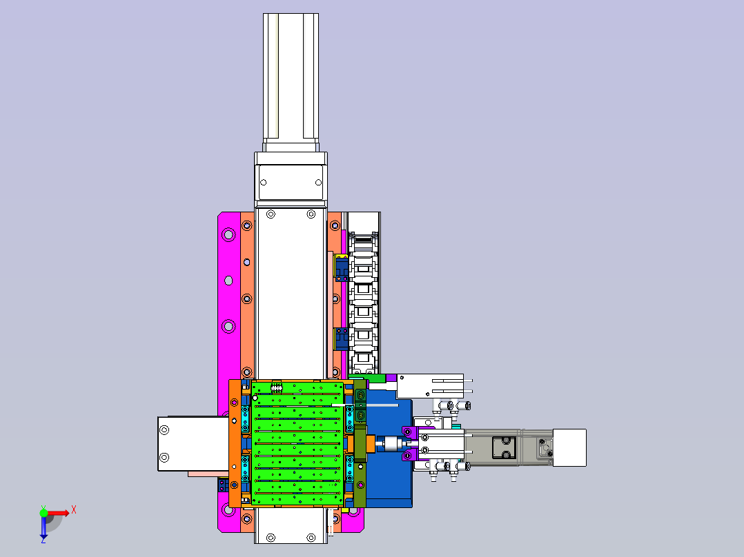 双轴运输机构俯视图