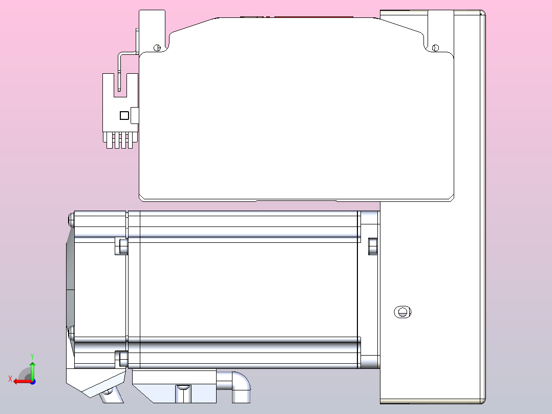 皮带直线轴半封闭可选导轨TPA-HNB-120D-110-L1150-LP-Y-P40-N3后视图