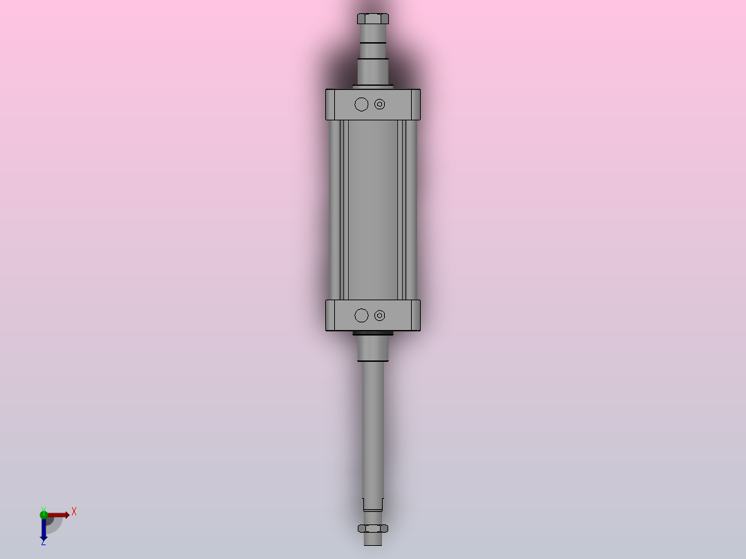 行程可调气缸（QC95系列）[QC95-B-125-200-XC8]俯视图