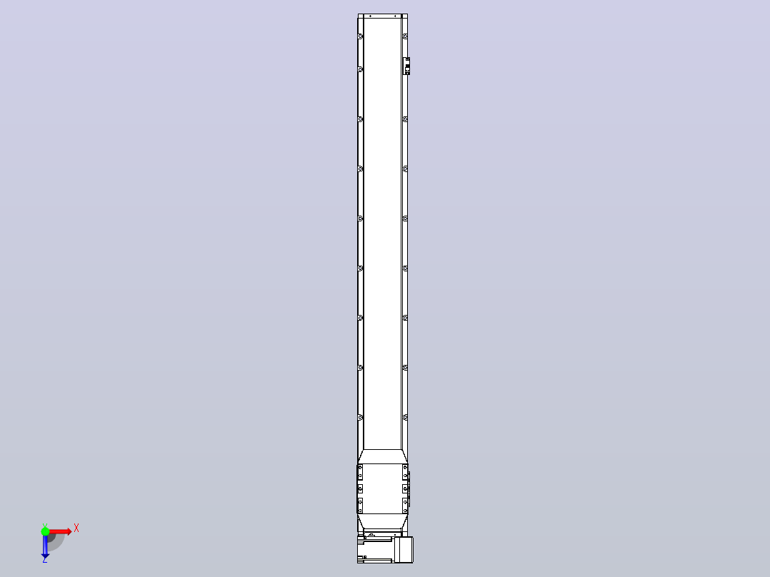 机器人皮带驱动直线轴TPA-GCB-150-P80-L1250-RU-M75-N3俯视图