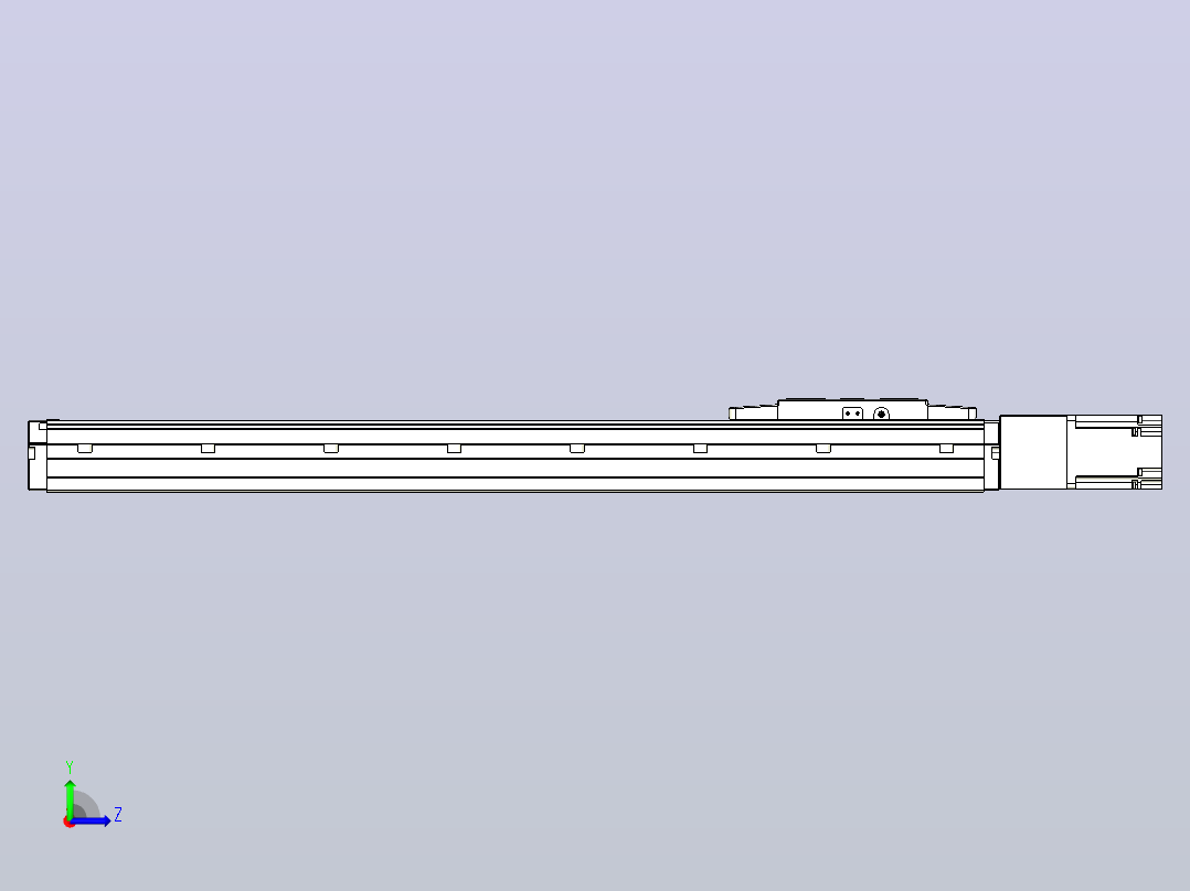 滚珠丝杠直线轴内置导轨TPA-GCR-120-1610C-L550-M-M40-N3左视图