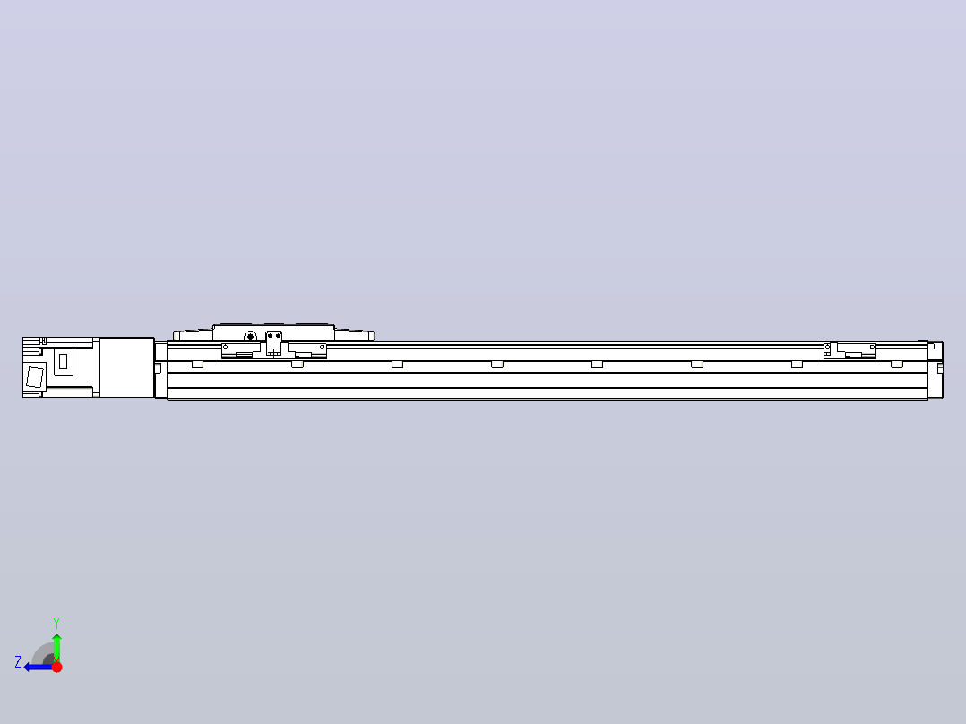 滚珠丝杠直线轴内置导轨TPA-GCR-120-1610C-L550-M-M40-N3右视图