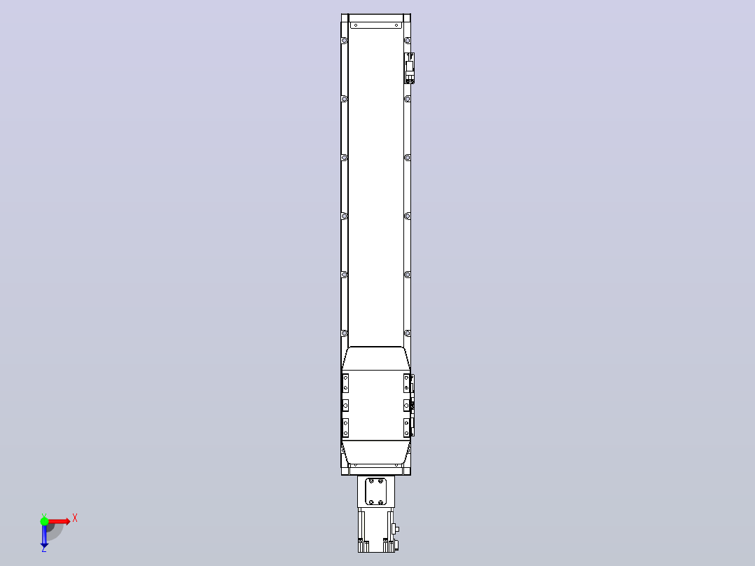 滚珠丝杠直线轴内置导轨TPA-GCR-120-1610C-L550-M-M40-N3俯视图