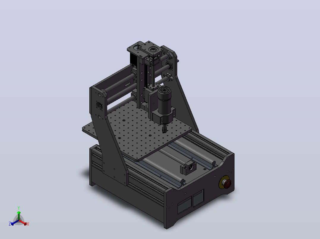 cnc-300雕刻机正等轴测图