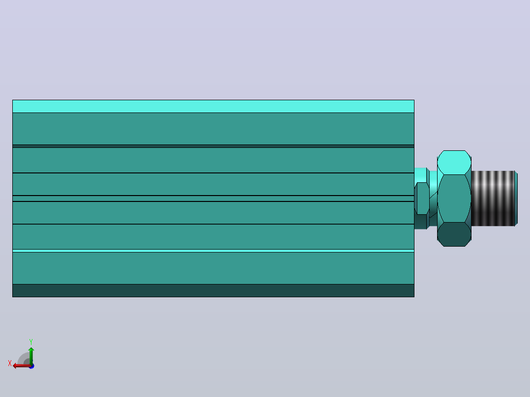 气缸ACQ50x90B后视图