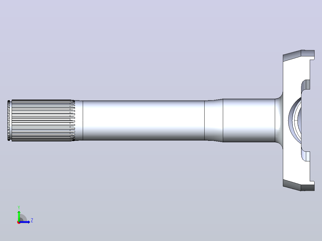 传动轭 - 3D 模型左视图