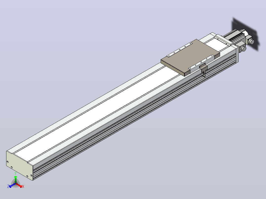 滚珠丝杠直线轴带导轨全封闭TPA-HCR-220D-3210C-L1250-M-C-P1K-N3主视图
