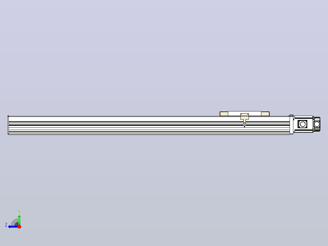 滚珠丝杠直线轴带导轨全封闭TPA-HCR-220D-3210C-L1250-M-C-P1K-N3右视图