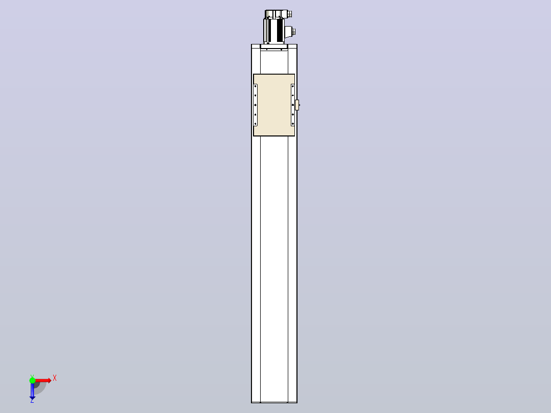 滚珠丝杠直线轴带导轨全封闭TPA-HCR-220D-3210C-L1250-M-C-P1K-N3俯视图