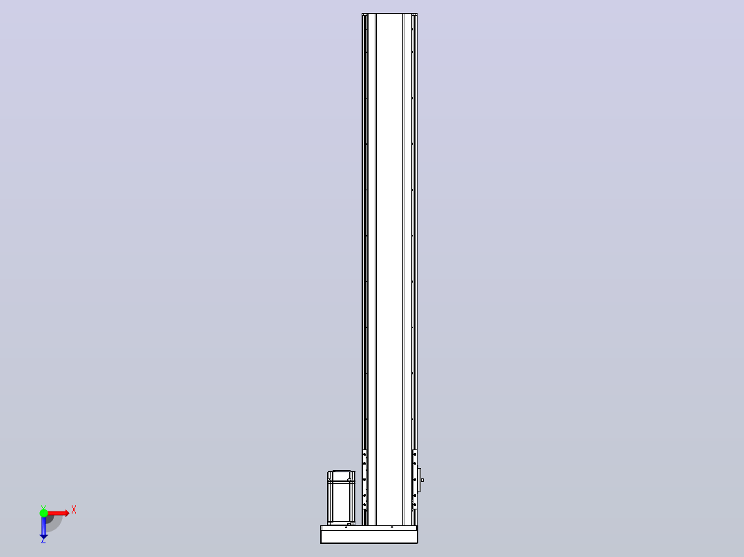 日规模组半封闭丝杆TPA-HNR-120D-1610C-L900-ML-Y-P40-N3俯视图