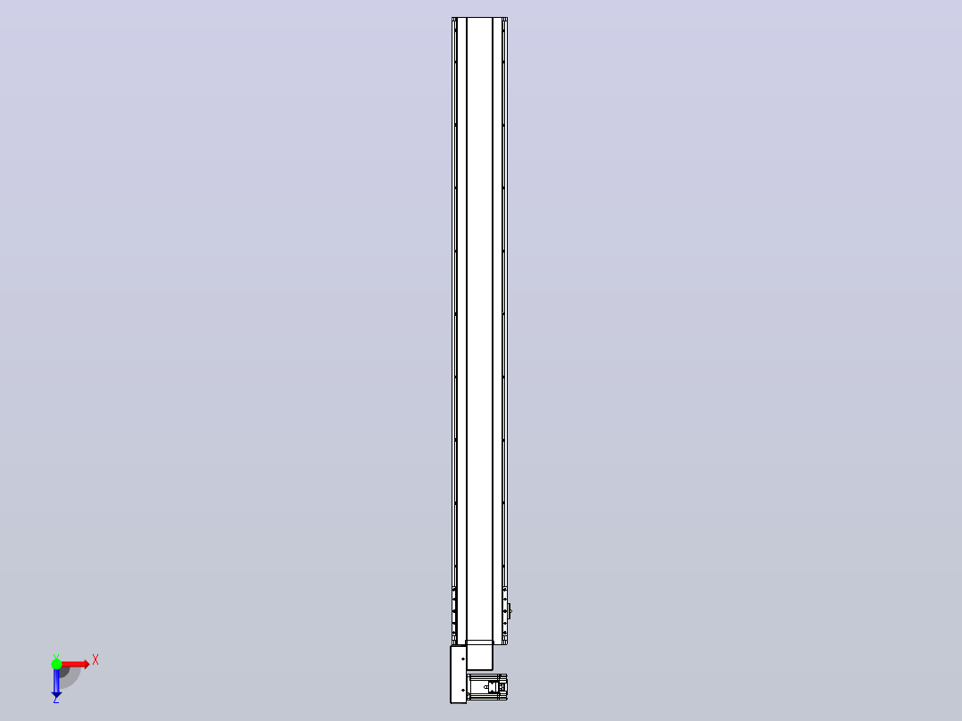 皮带直线轴半封闭可选导轨TPA-HNB-175D-140-L1700-ML-C-P75-N3俯视图