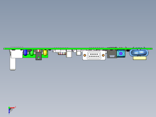 PCB电子元器件集合俯视缩略图