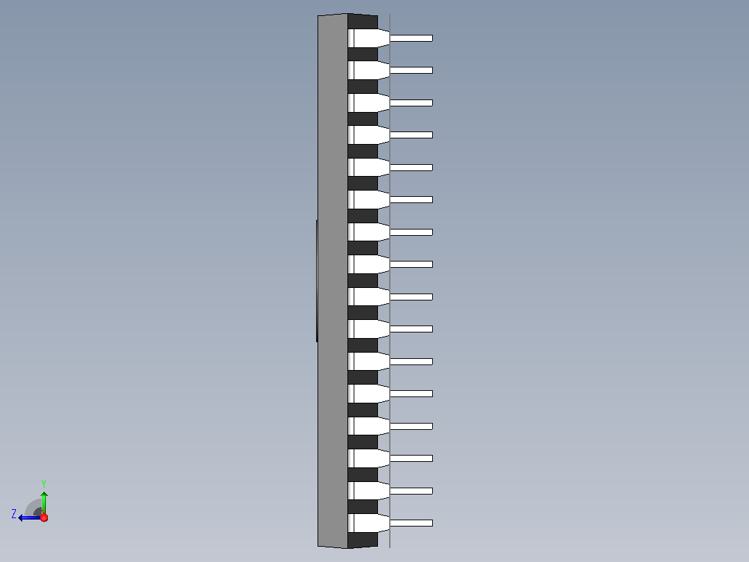 电子器件DIP 32 IC with 0_380in Window右视图