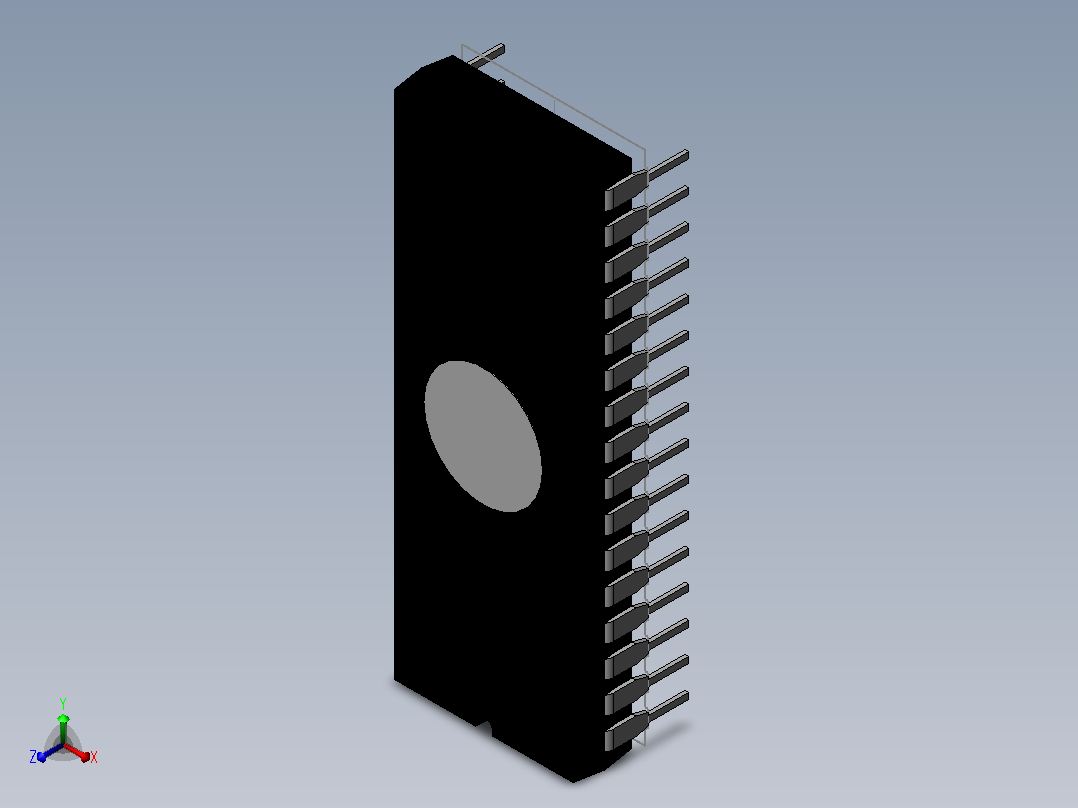 电子器件DIP 32 IC with 0_380in Window正等轴测图