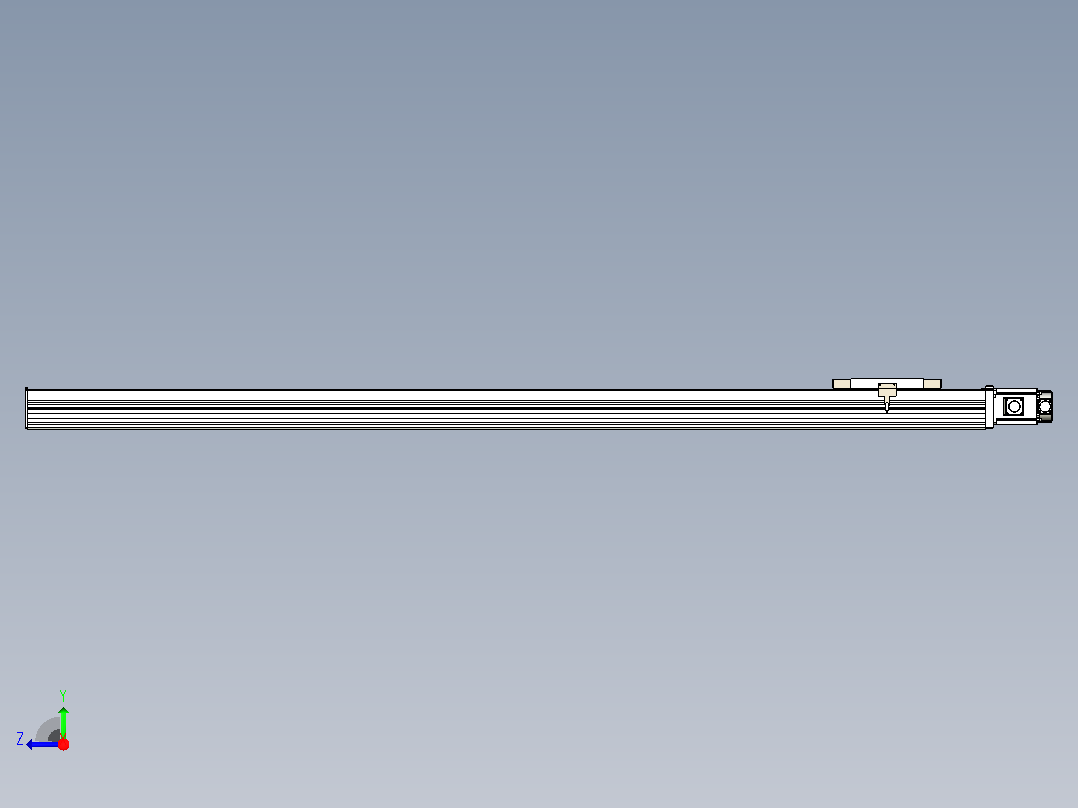 滚珠丝杠直线轴带导轨全封闭TPA-HCR-220D-3210C-L2200-M-C-P1K-N3右视图
