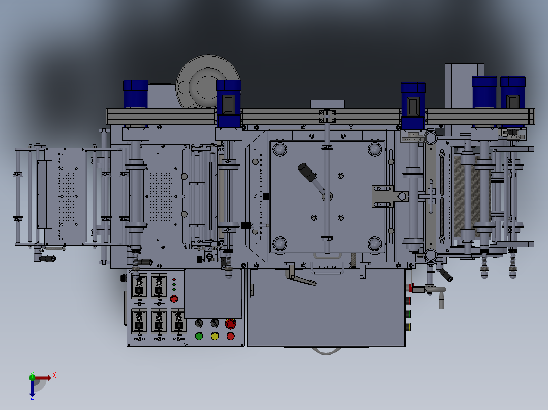 WD300G模切机(套孔)俯视图
