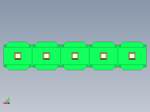 彩色公头100mil（2.54mm）系列-DS1021_green_1x05p_100mil_Type19_rev1.0后视缩略图