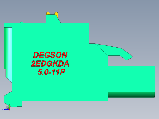 DEGSON 2EDG 系列 5.0mm 可插拔接线端子组-2EDGKDA-5.0-11P-14-00AH右视缩略图
