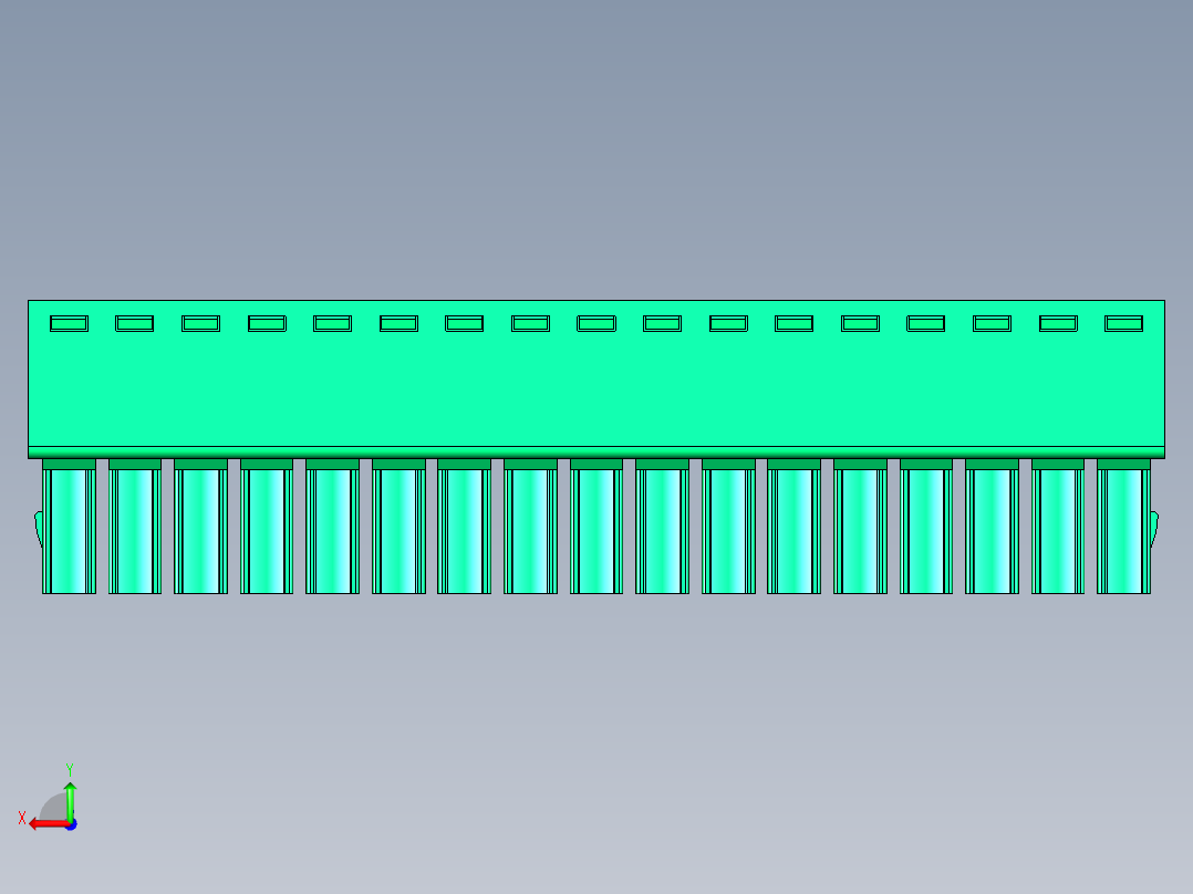 DEGSON 15EDG 系列 3.5mm 插拔式接线端子 FullPack-15EDGK-3.5-17P-14-00AH后视图