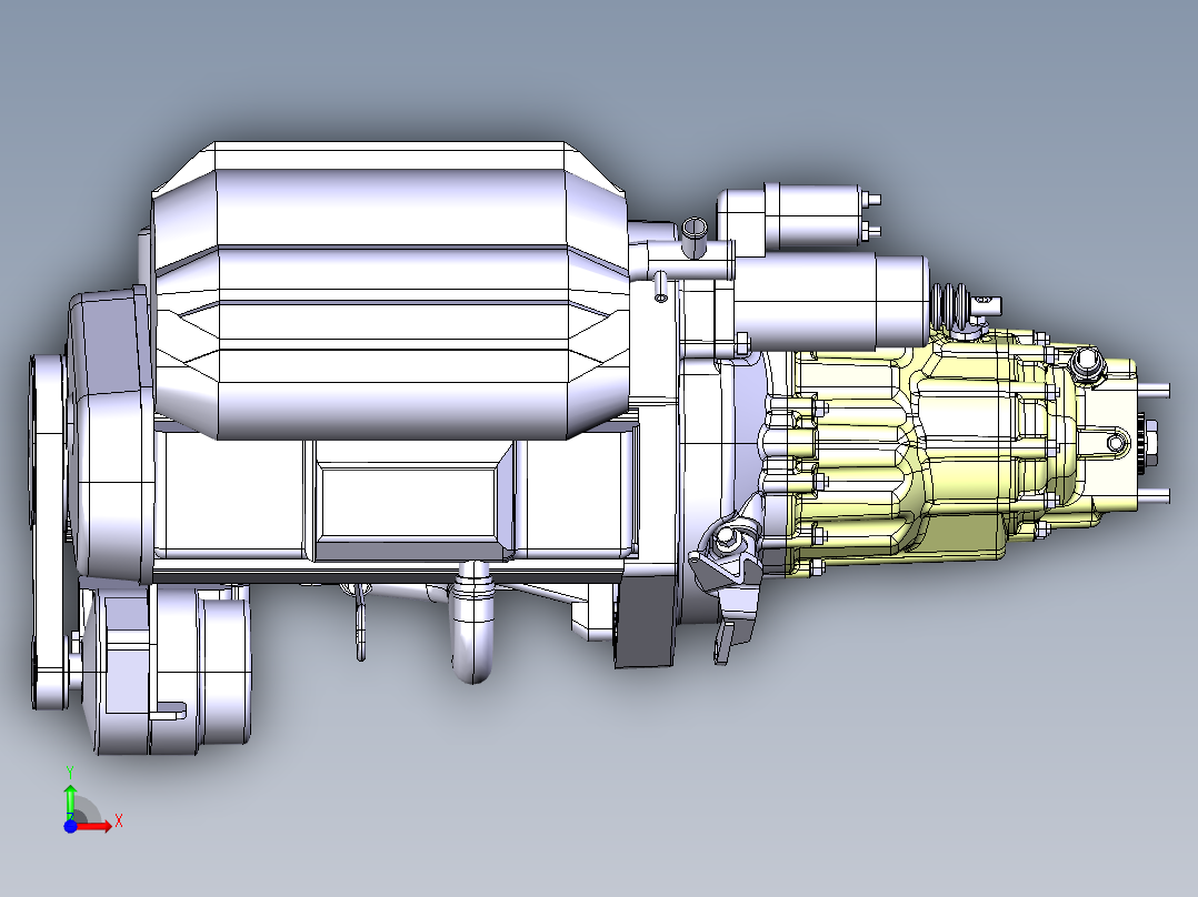 一款发动机离合器变速箱 仅外观前视图