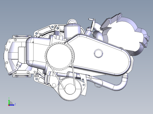一款发动机离合器变速箱 仅外观左视缩略图
