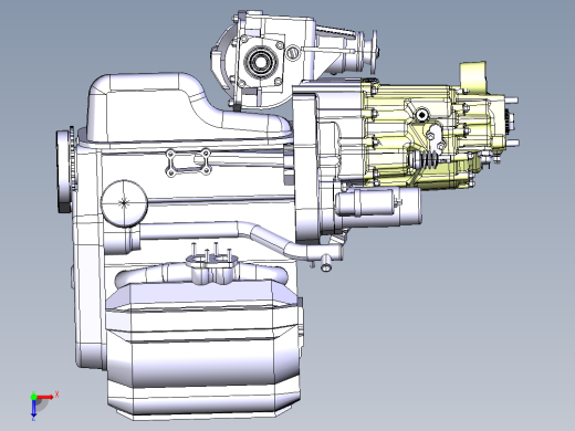 一款发动机离合器变速箱 仅外观俯视缩略图