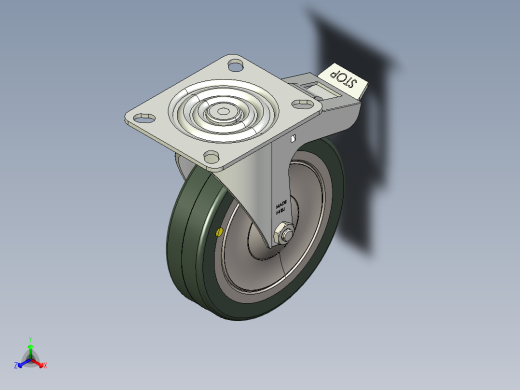 型材-KJN 531786 125MM WHEEL BRAKE正等轴测缩略图