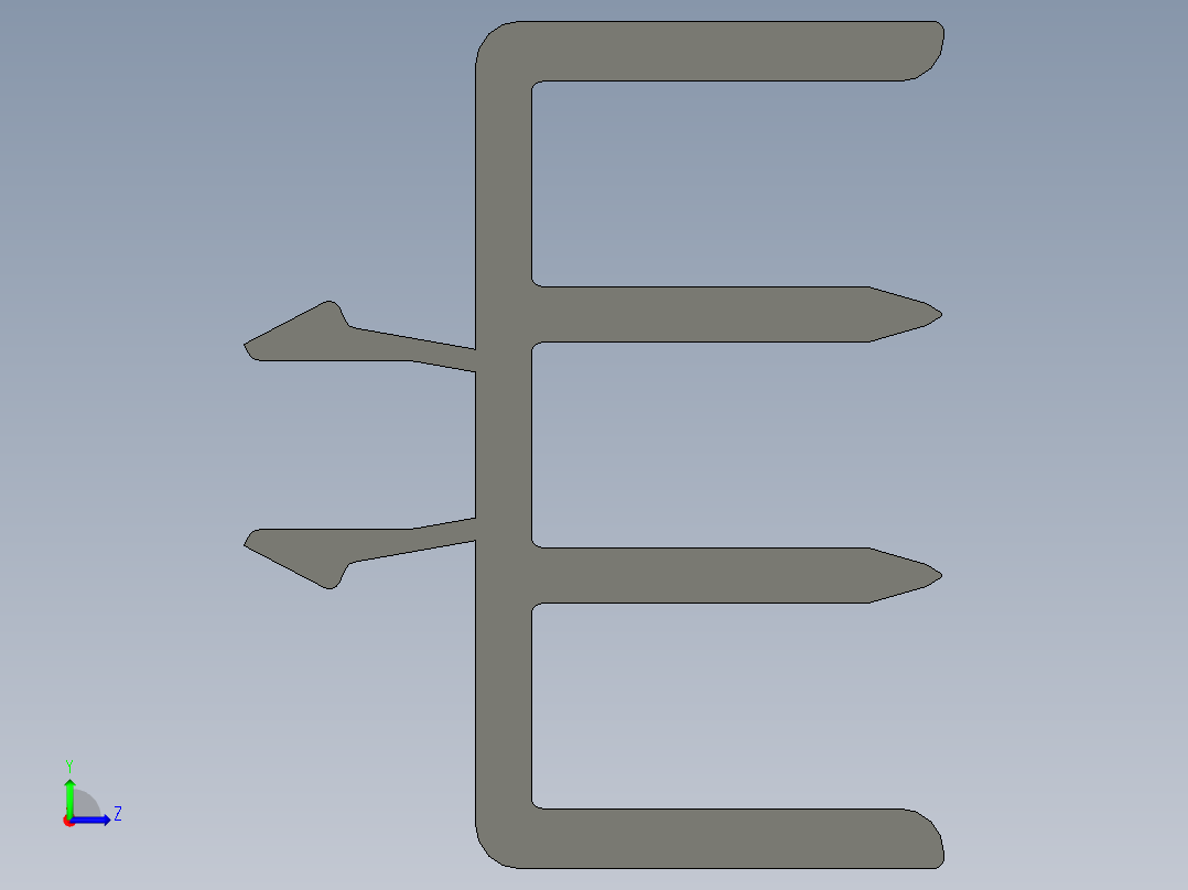型材-BR 10 SLOT PVC SLIDING DOOR PROFILE 3842526591.STEP左视图
