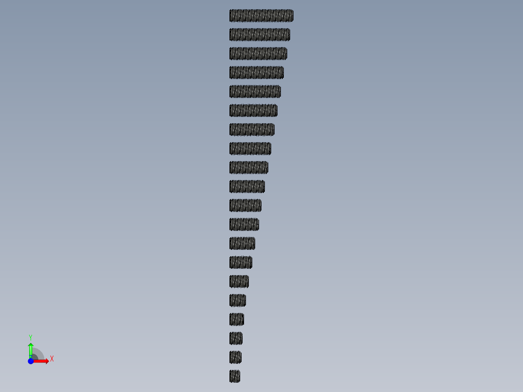 带和不带螺纹的DIN-913 ISO-4026 M20平顶六角凹头紧定螺钉。长度从16毫米到100毫米前视图