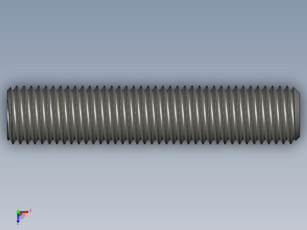 带和不带螺纹的DIN-913 ISO-4026 M20平顶六角凹头紧定螺钉。长度从16毫米到100毫米俯视图