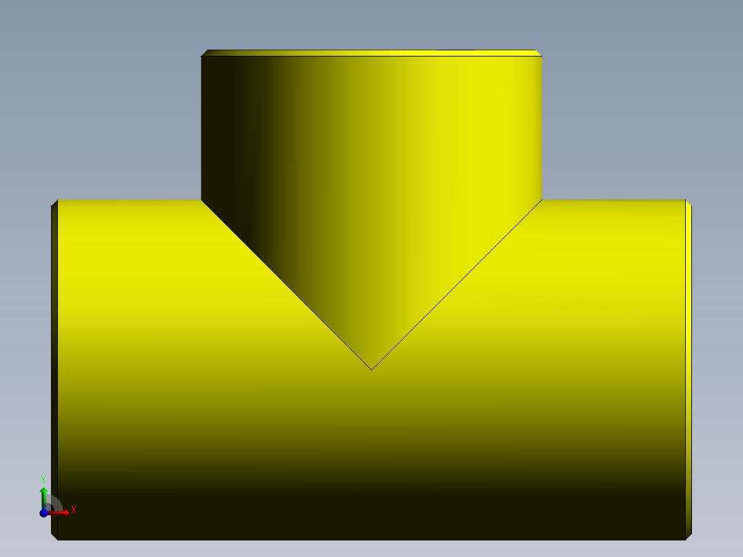 straight tee inch主视图