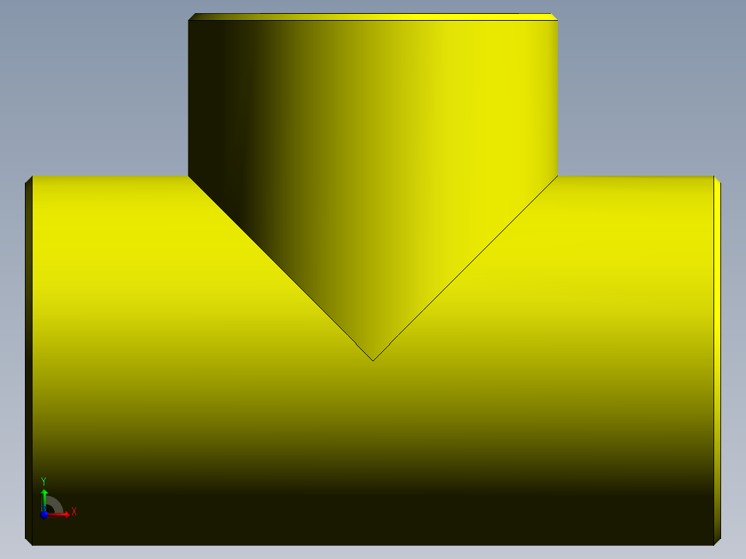 straight tee inch前视图