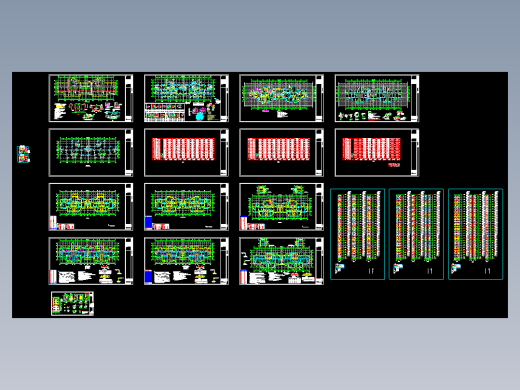 钢框架支撑高层住宅楼结构布置图_t3