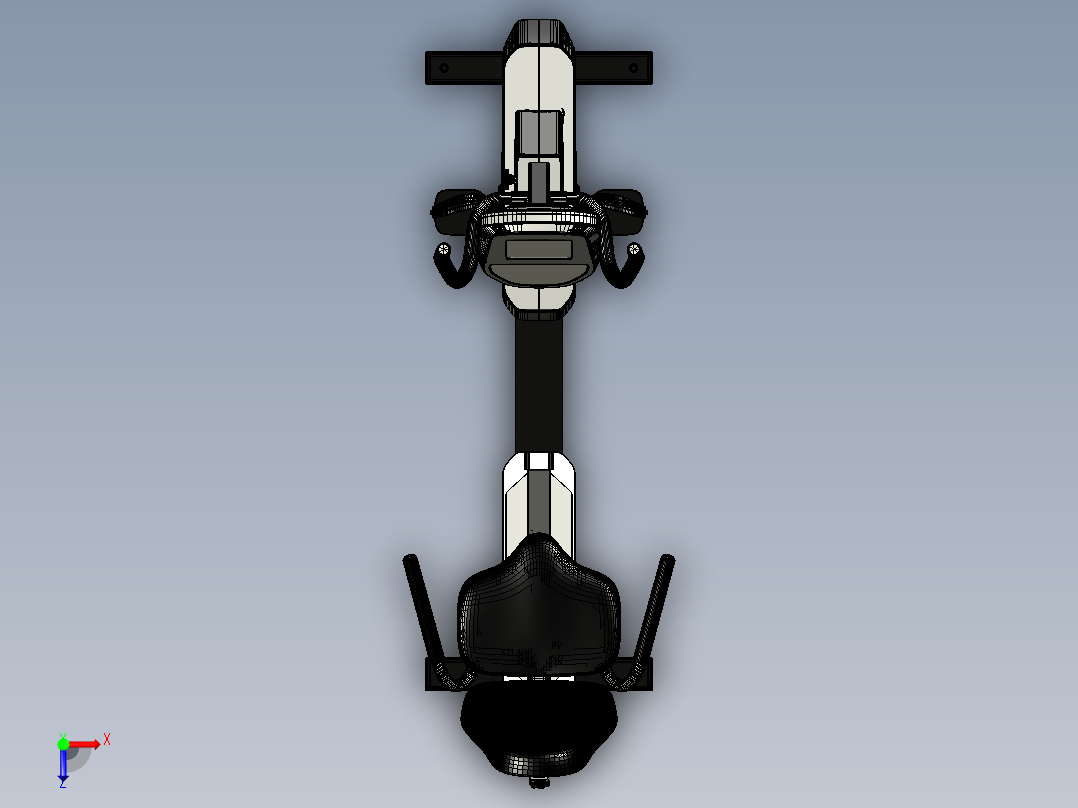 卧式健身车俯视图