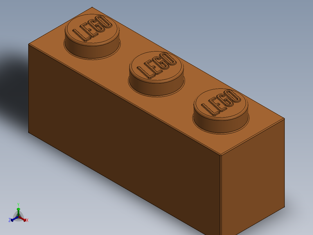 乐高套装 4421基本积木-4118787 - 3622 Bright Orange Brick 1 x 3.SLDPRT